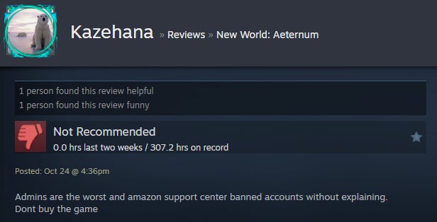 Image for article titled New World: Aeternum, as told by Steam Reviews